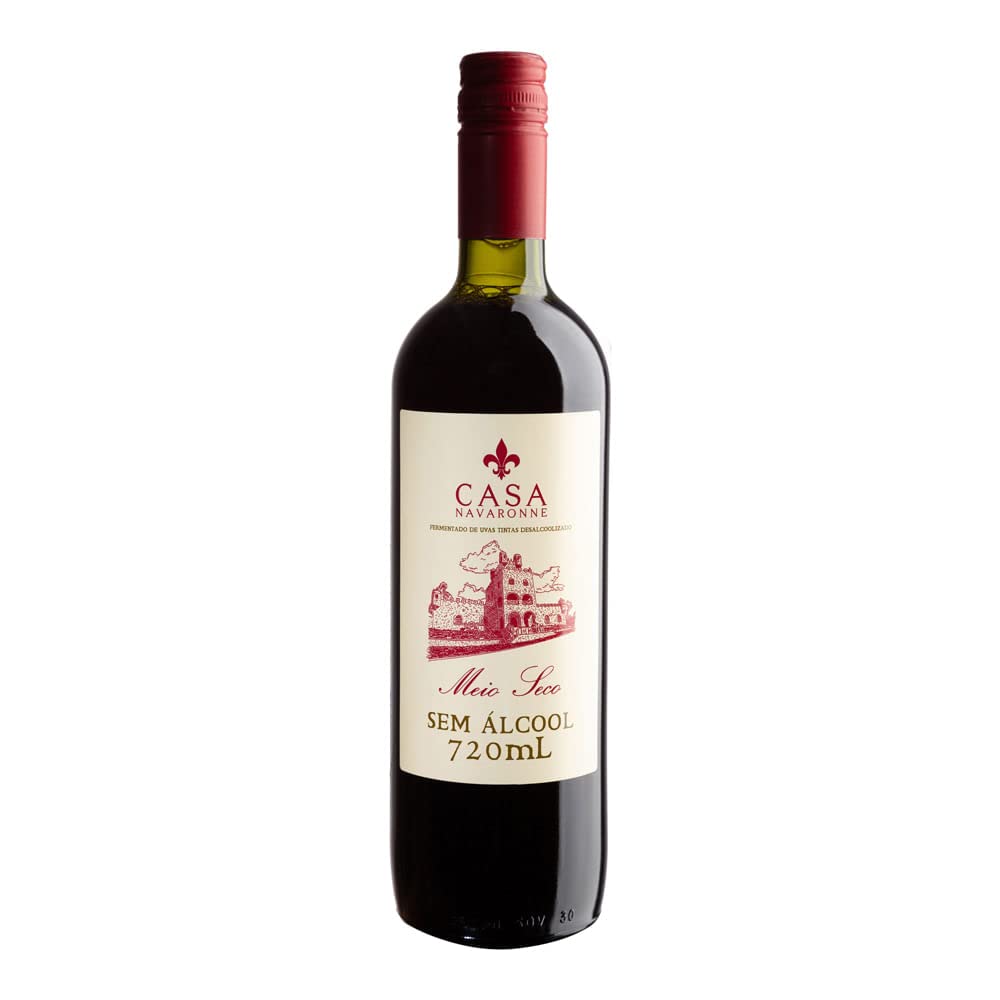 VINHO MEIO SECO SEM ALCOOL 720ML - CASA NAVARONNE
