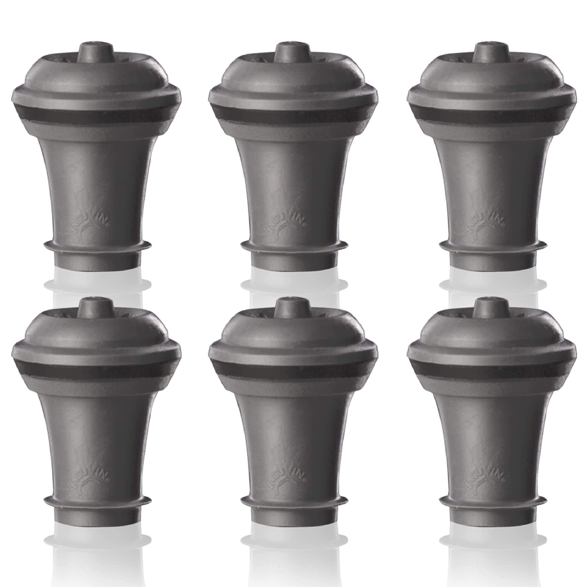 Vacu Vin Rolhas para vácuo Wine Saver conjunto de 6 – Cinza
