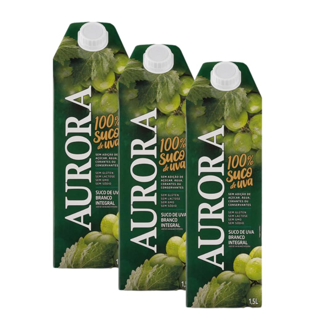 Suco de Uva Branco Integral Tetra Pak 1,5L c/ 3 Unidade
