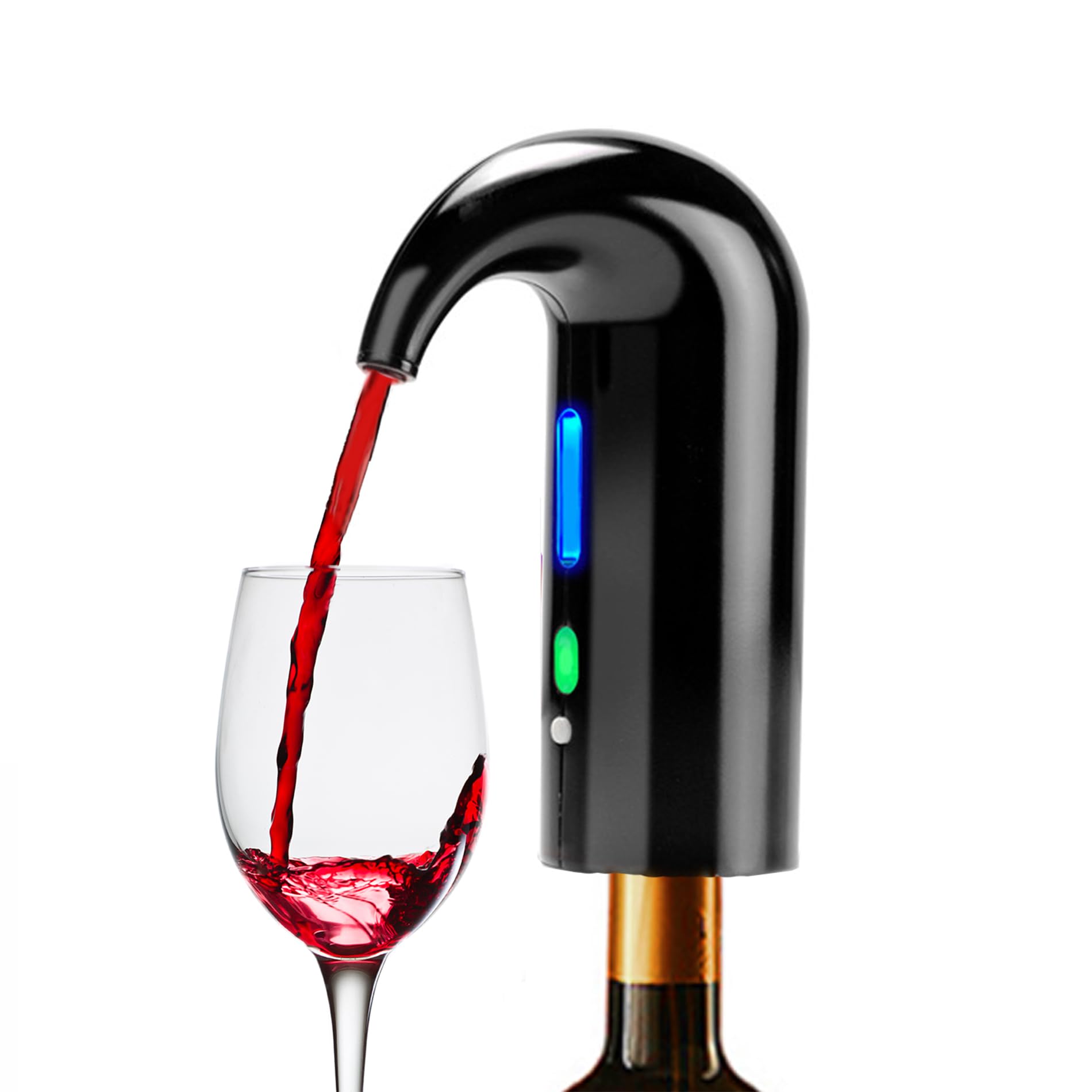 Aerador elétrico dosador de vinho Garrafa de vinho de um toque e bomba dispensadora de vinho para vinho branco tinto Dispensador de vinho automático inteligente Bico recarregável USB
